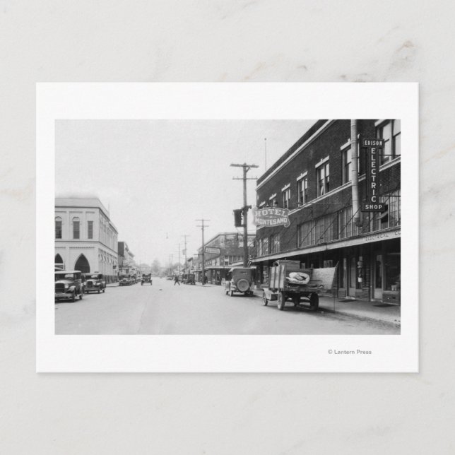 Montesano, WA Main Street Town View Photograph Postcard (Front)