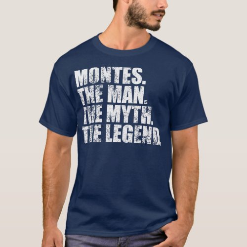 MontesMontes Family name Montes last Name Montes S T_Shirt
