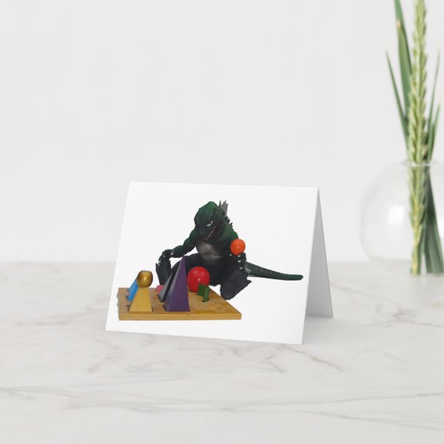 Montessaurus & Grammar Solids Note Card (Front)