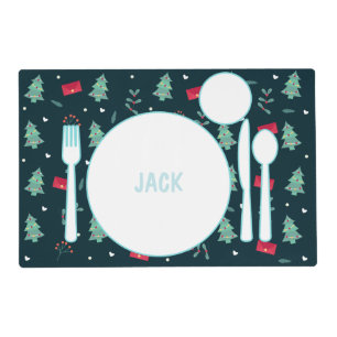 Montessori Christmas Placemat w/ Personalized Name