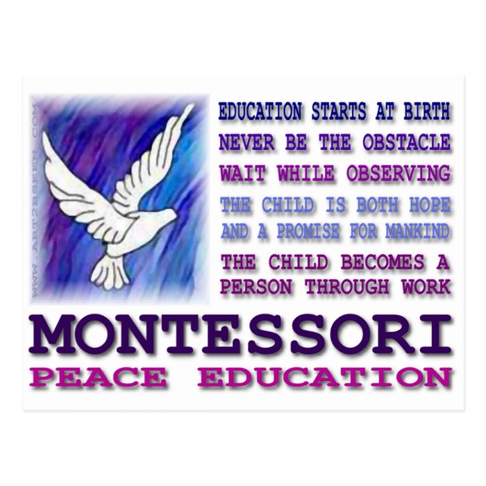 Montessori Dove Post Card