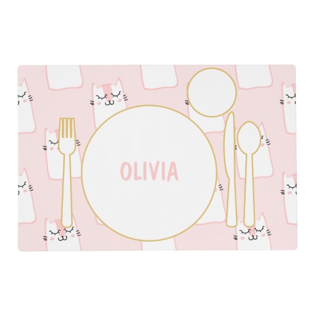 Montessori Placemat with Personalized Name (Front)