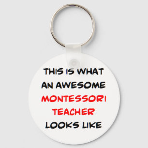 montessori teacher, awesome keychain