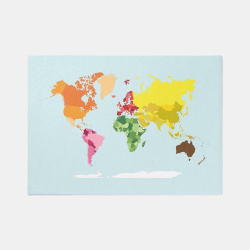 Montessori World Map Rug