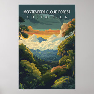 Monteverde Cloud Forest Costa Rica Travel Poster