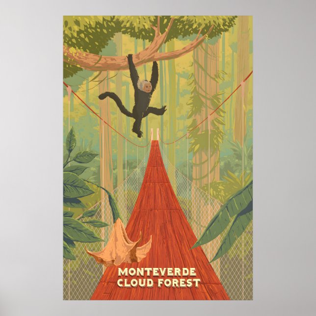 Monteverde Cloud Forest Costa Rica Travel Poster (Front)