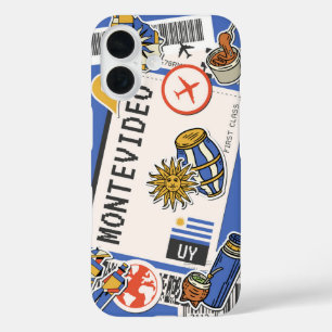 Montevideo Boarding Pass – Uruguay Travel iPhone 16 Case