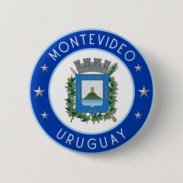 Montevideo Coat Of Arms Button (Front)