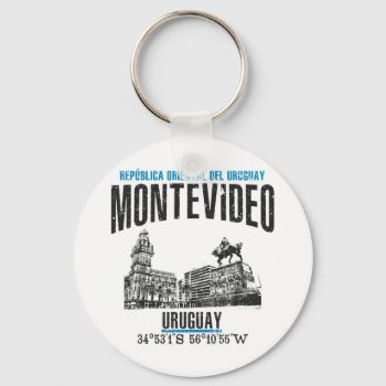 Montevideo Keychain by KDRTRAVEL at Zazzle