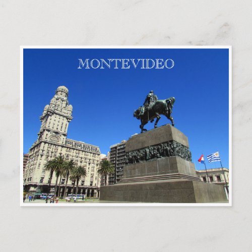 montevideo plaza independencia postcard