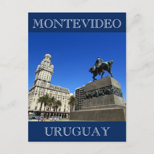montevideo plaza uruguay postcard