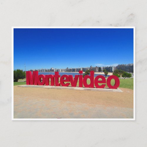 montevideo sign postcard