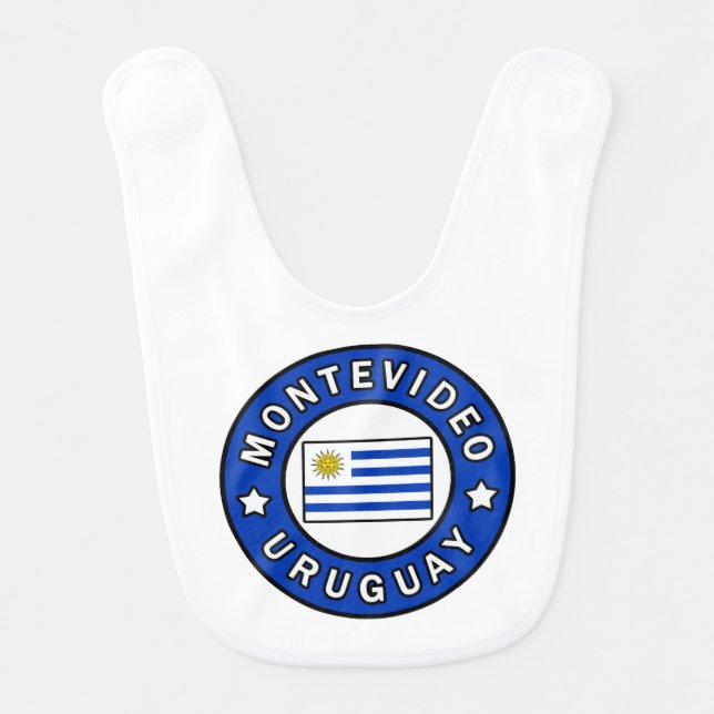 Montevideo Uruguay Baby Bib (Front)