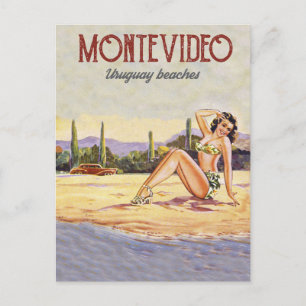 Montevideo, Uruguay Beach Postcard