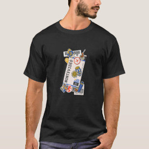 Montevideo Uruguay Boarding Pass Airplane Ticket T T-Shirt