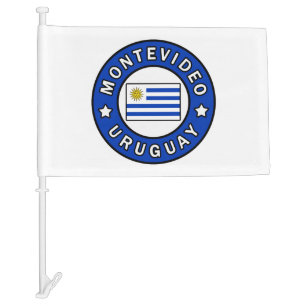 Montevideo Uruguay Car Flag