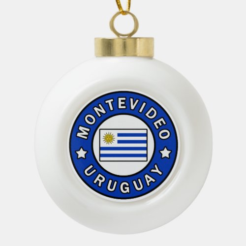 Montevideo Uruguay Ceramic Ball Christmas Ornament