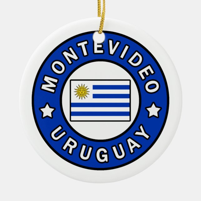 Montevideo Uruguay Ceramic Ornament (Front)