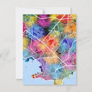 Montevideo Uruguay City Map Postcard