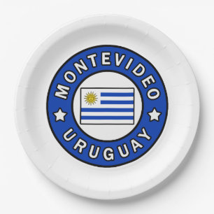 Montevideo Uruguay Paper Plates