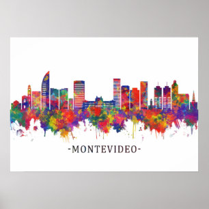 Montevideo Uruguay Skyline Poster