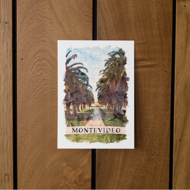 Montevideo Uruguay South America Travel Postcard (montevideo vintage city travel)