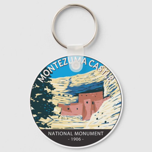 Montezuma Castle National Monument Arizona Vintage Keychain