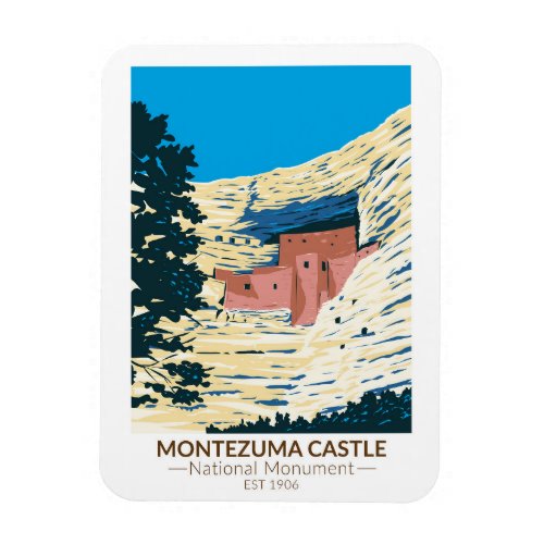 Montezuma Castle National Monument Arizona Vintage Magnet