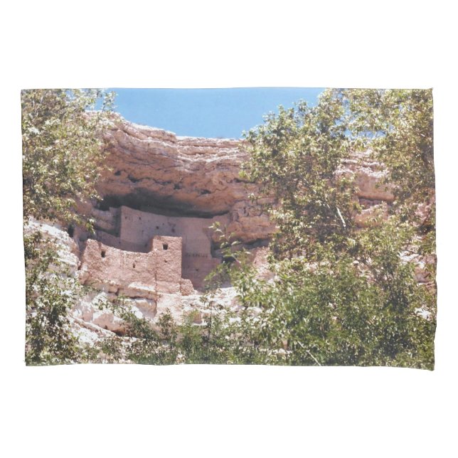 Montezuma Castle National Monument Cliff Dwellings Pillow Case (Front-Left)