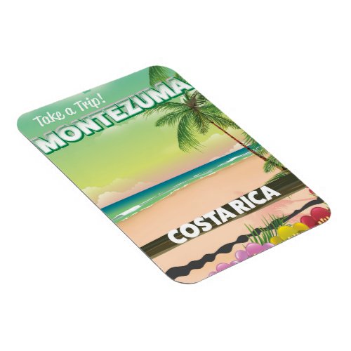 Montezuma Costa Rica beach travel poster Magnet