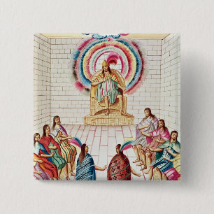 Montezuma II and his Council Pinback Button
