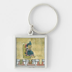 Montezuma II , from the 'Florentine Codex' Keychain