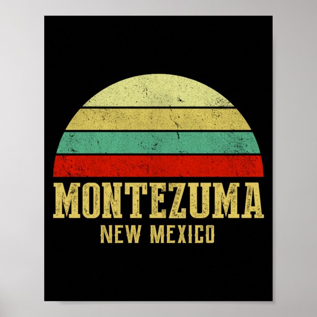 Montezuma New Mexico Vintage Retro Sunset  Poster (Front)