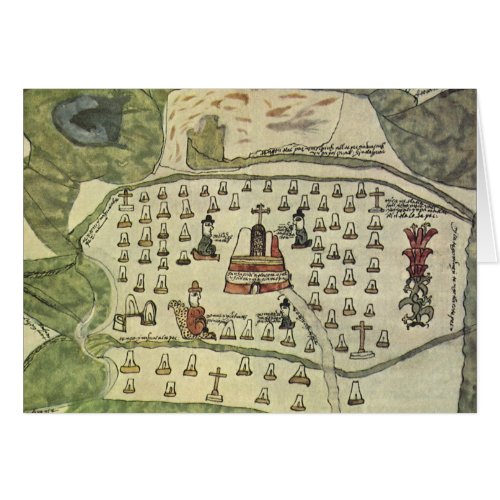 Montezumas Aztec Empire Antique World Map 1577