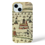 Montezuma's Aztec Empire, Antique World Map, 1577 iPhone 15 Case