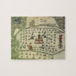 Montezuma's Aztec Empire, Antique World Map, 1577 Jigsaw Puzzle