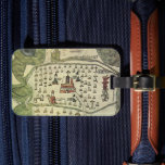 Montezuma's Aztec Empire, Antique World Map, 1577 Luggage Tag