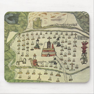 Montezuma's Aztec Empire, Antique World Map, 1577 Mouse Pad