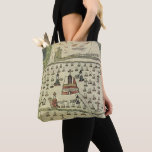 Montezuma's Aztec Empire, Antique World Map, 1577 Tote Bag