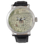 Montezuma's Aztec Empire, Antique World Map, 1577 Watch