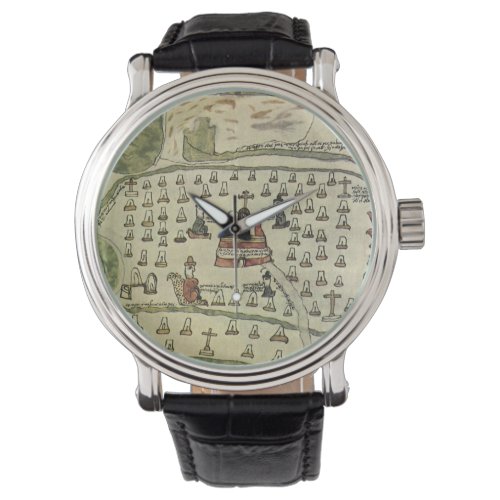 Montezumas Aztec Empire Antique World Map 1577 Watch