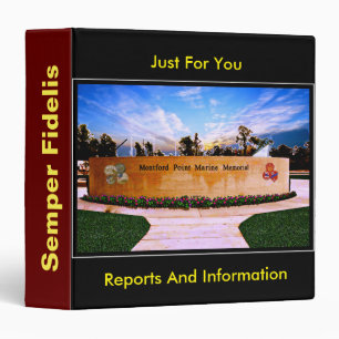 Montford Point Marines Memorial 3 Ring Binder