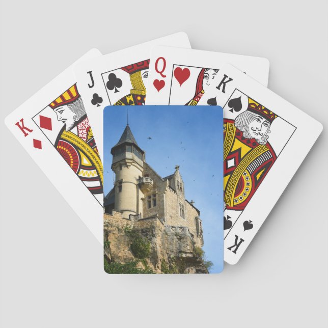 Montfort castle, Dordogne, France Poker Cards (Back)