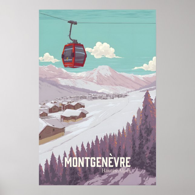 Montgenevre France Ski Resort Poster (Front)