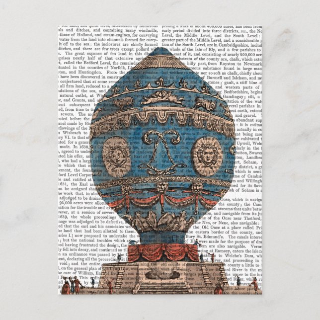 Montgolfier Aerostatique Hot Air Balloon Postcard (Front)