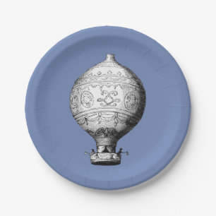 Montgolfier Vintage Hot Air Balloon Paper Plates