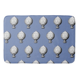 Montgolfier Vintage Hot Air Balloon Pattern Bath Mat