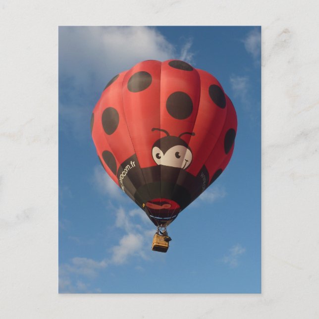 Montgolfiere - Hot air balloon - Coccinelle Postcard (Front)
