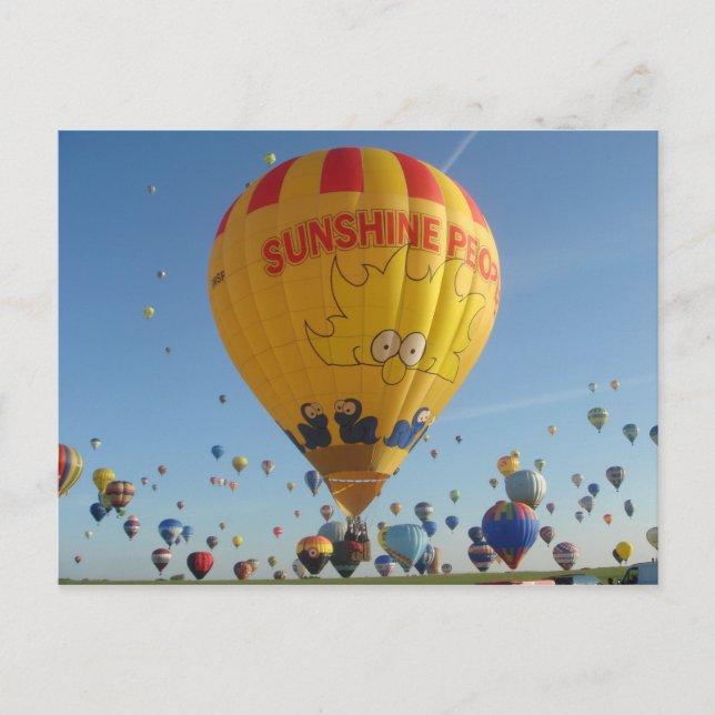 Montgolfiere - Hot air Balloon - Sunshine People Postcard (Front)