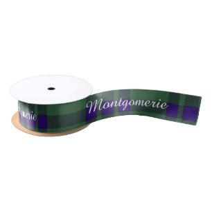 Montgomerie clan Plaid Scottish tartan Satin Ribbon